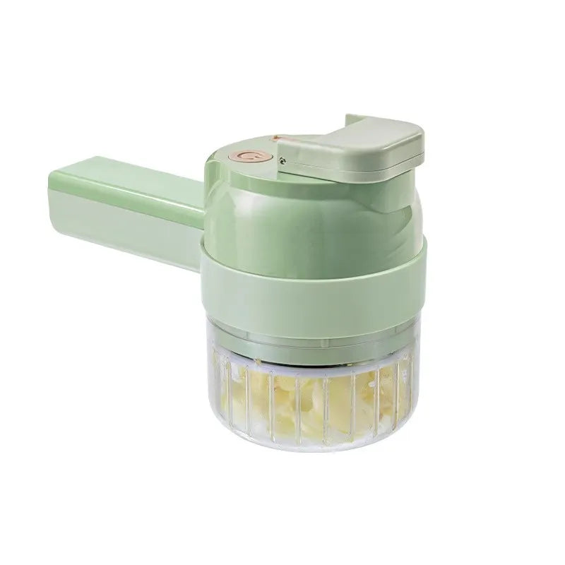 4 in 1 Electric Vegetable Cutter Food Peel Slicer Handheld Wireless Garlic Masher Food Chopper Meat Grinder Home Kitchen Mincer