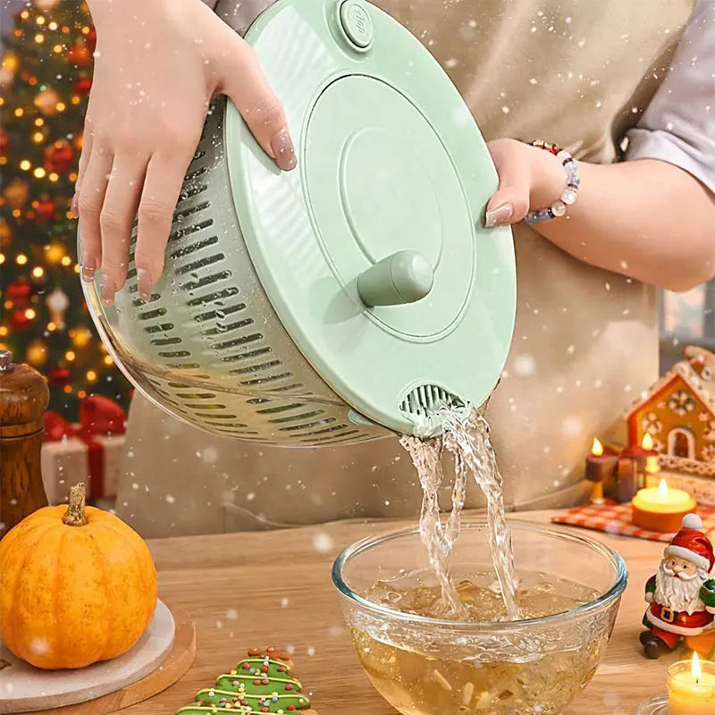 7‑Piece Multifunction Salad Spinner Set Vegetable Washer Salad Chopper Slicer Shredder Grater Salad Bowl with Lid Kitchen Gadget