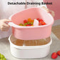 Vegetable and Fruit Washing Machine with Bowl Cover Drain Basket Full Side Rotation Cleaning Kitchen Accessories 1Pcs 2026 New