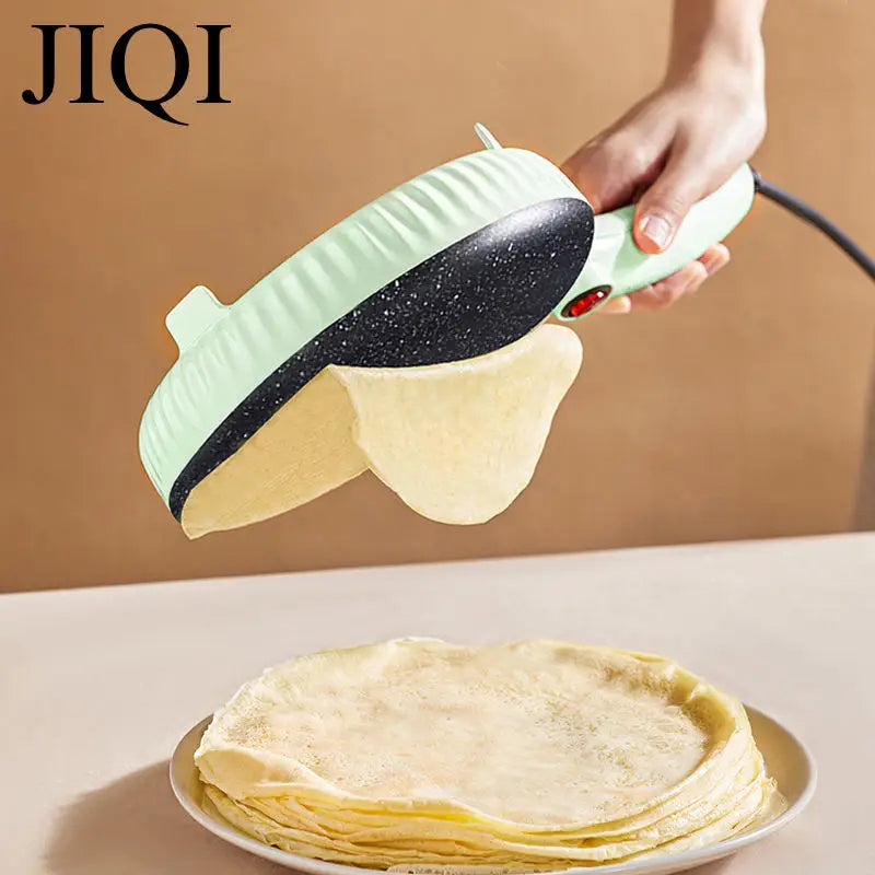 Mini Automatic Electric Crepe Maker Spring Cake Pie Cooker Non-Stick Pizza Griddle Pancake Pan Pot Baking Grill Cooking Plate EU