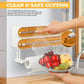 Wall Cling Film Dispenser Wrap Cutter Aluminum Film Foil Dispenser Wall Magnetic Stretch Roll Paper Shelf Kitchen Storage Tool