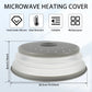 Microwave Splash Cover High Temperature Resistant Microwave Guard Lid Transparent Food Heating Cover with Steam Vent and Handle
