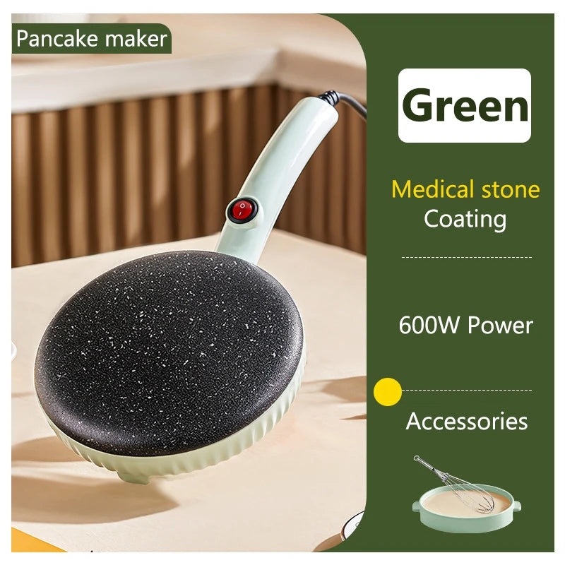 Mini Automatic Electric Crepe Maker Spring Cake Pie Cooker Non-Stick Pizza Griddle Pancake Pan Pot Baking Grill Cooking Plate EU