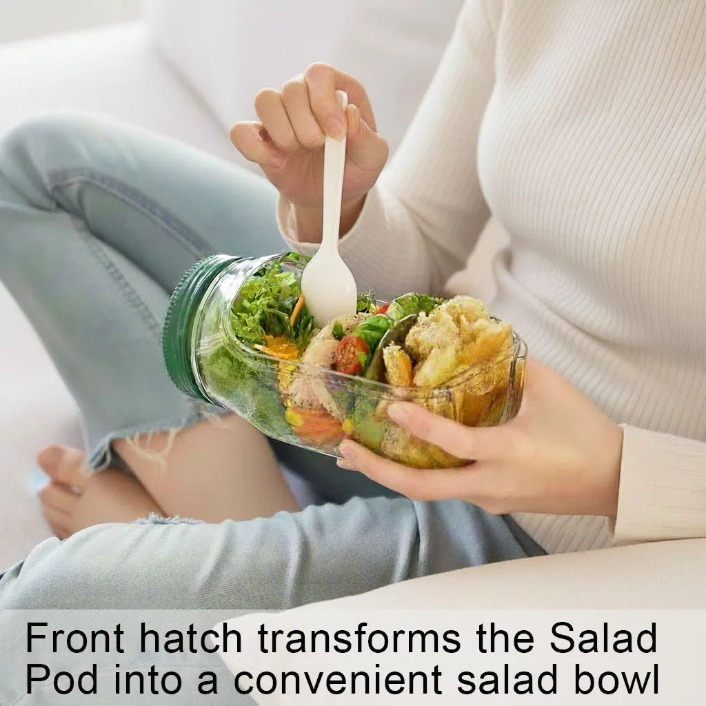 Leakproof Salad Jar, Vertical Layering Plastic Salad Jars, Lunch Box Container, Leakproof Fresh Transparent Food Container