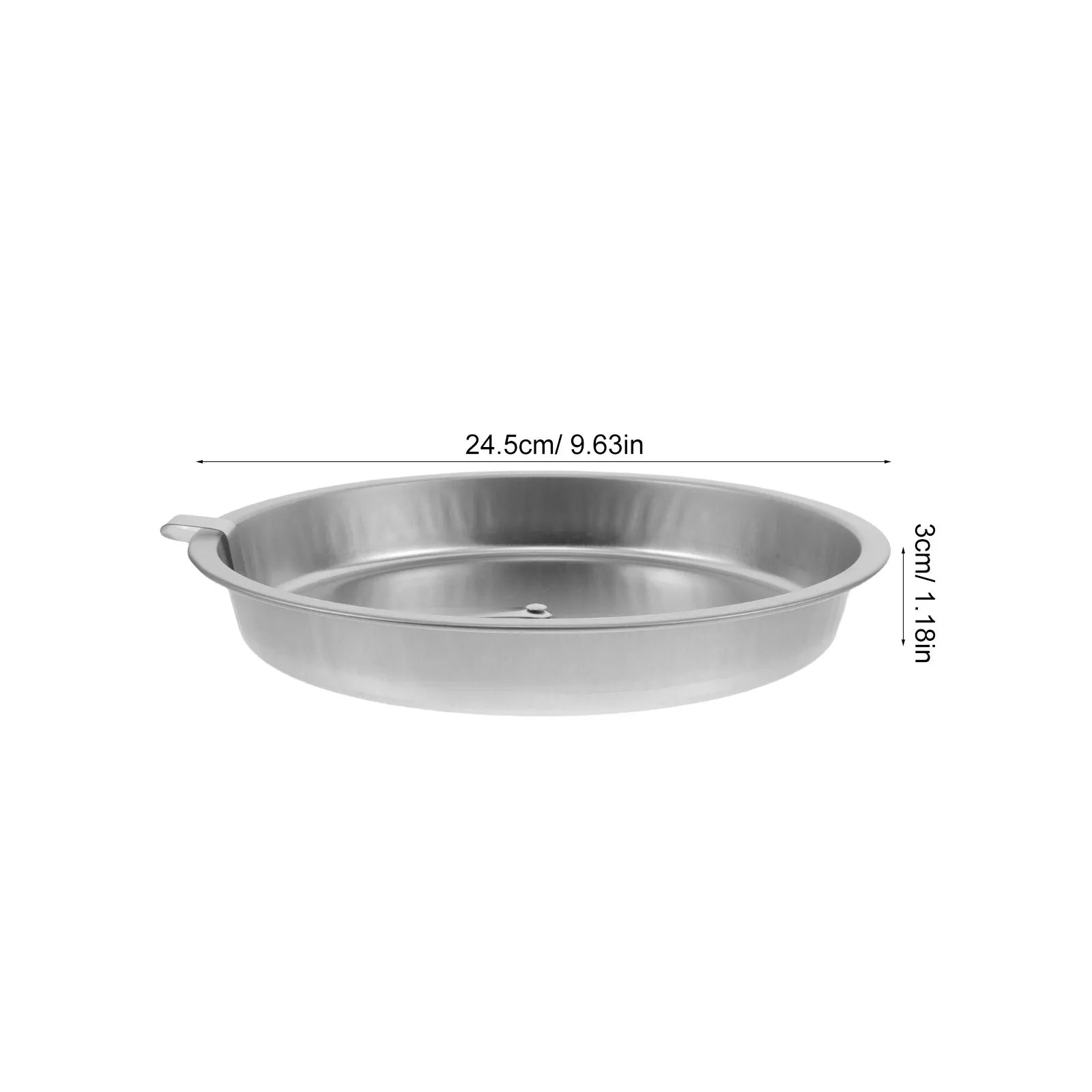 Round Stainless Steel Cake Pan 24.5 Cm Nonstick Baking Mold for Cheesecake Sponge Cake Birthday Desserts Oven Safe Dishwasher