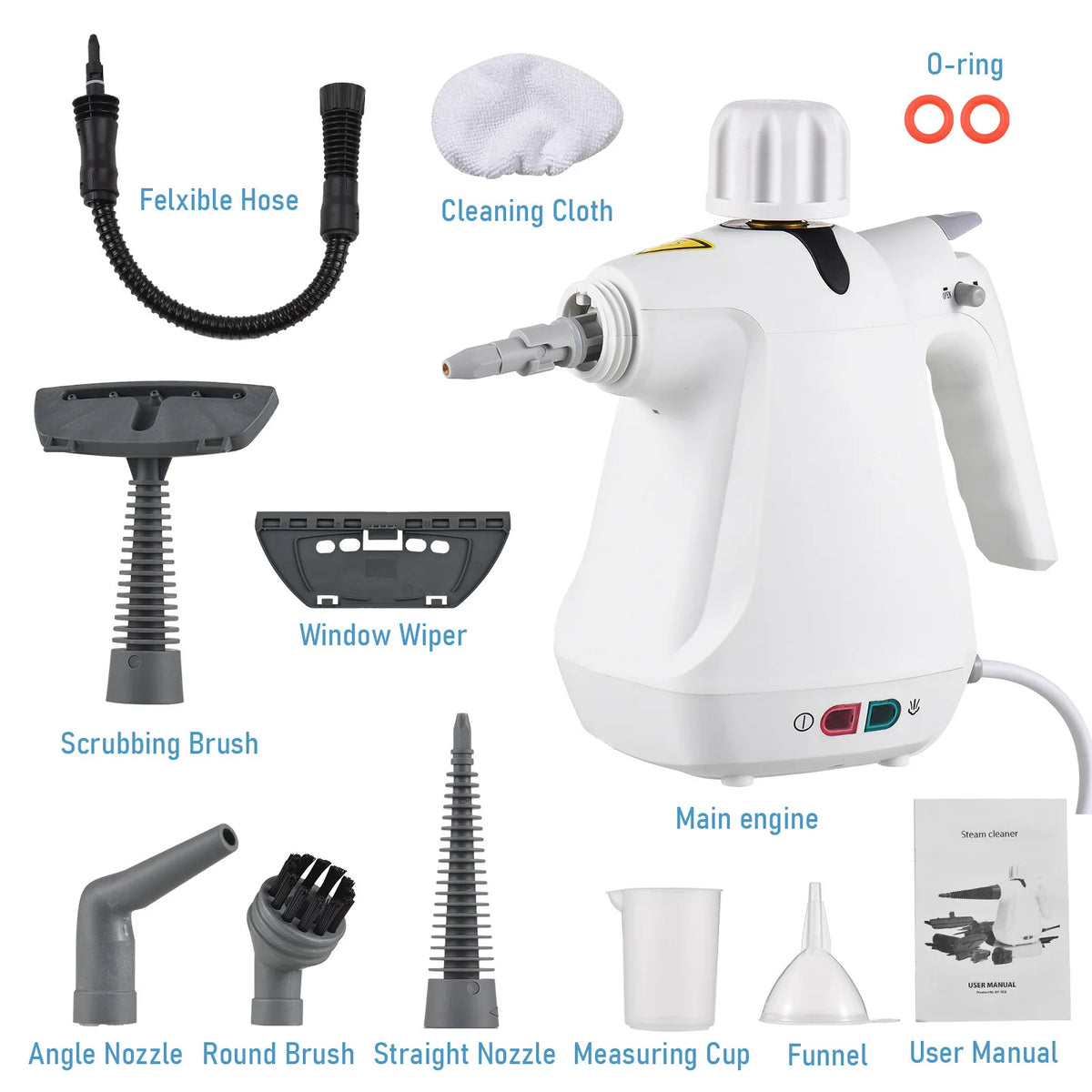 Ultimate Handheld Solution: Portable High-Pressure Steam Cleaner for Home - Effortlessly Removes Grease, Stains & Bacteria From