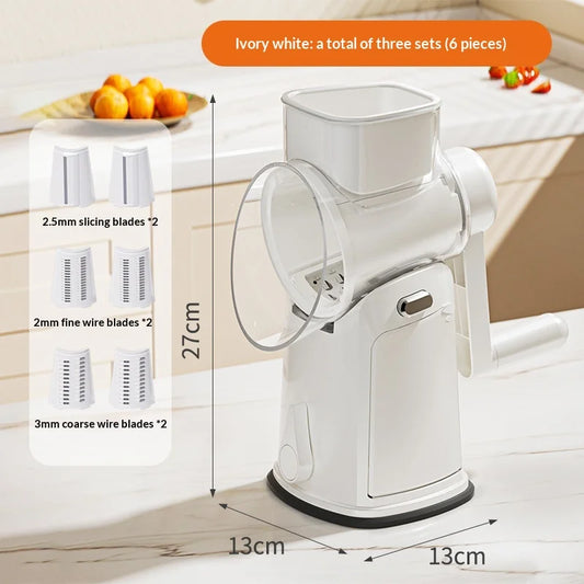 Multi-Function Vegetable Cutter 10 in 1 Rotary Cheese Grater Shredder Mandoline Slicer Waffle Cutter Nut Chopper for Home