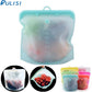 Silicone Reusable Food Bag 1 Piece 1500Ml 50Oz Leakproof Containers Reusable Fresh Bag Food Storage Bag Freezer Bag Snack
