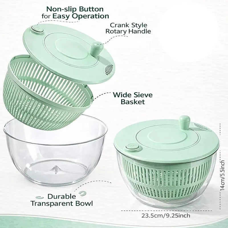 7‑Piece Multifunction Salad Spinner Set Vegetable Washer Salad Chopper Slicer Shredder Grater Salad Bowl with Lid Kitchen Gadget
