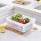 Refrigerator Organizer Fridge Storage Box Fresh Vegetable Fruit Boxes Drain Basket Storage Containers Pantry Kitchen Organizer