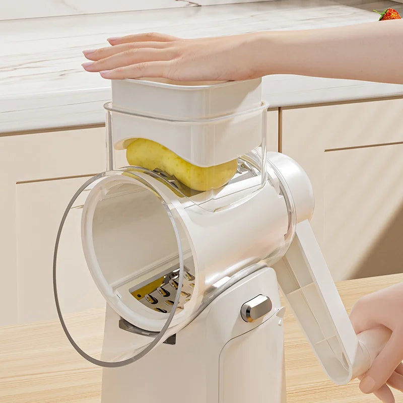 Multi-Function Vegetable Cutter 10 in 1 Rotary Cheese Grater Shredder Mandoline Slicer Waffle Cutter Nut Chopper for Home