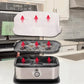 200W Power Eggs Boiler Space Saving Auto Shut-Off Smart Egg Cooker 6 Eggs Capacity Stainless Steel Rapid Egg Cooker