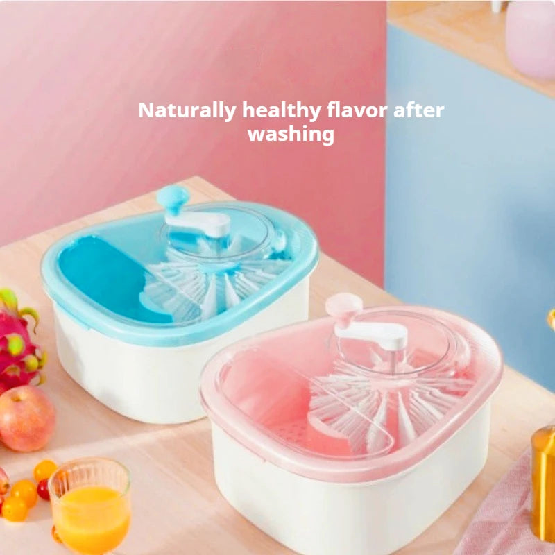Easy-To-Use Plastic Kitchen Efficient Cleaning Washing Vegetables Manual Fruit Cleaning Tool Brush