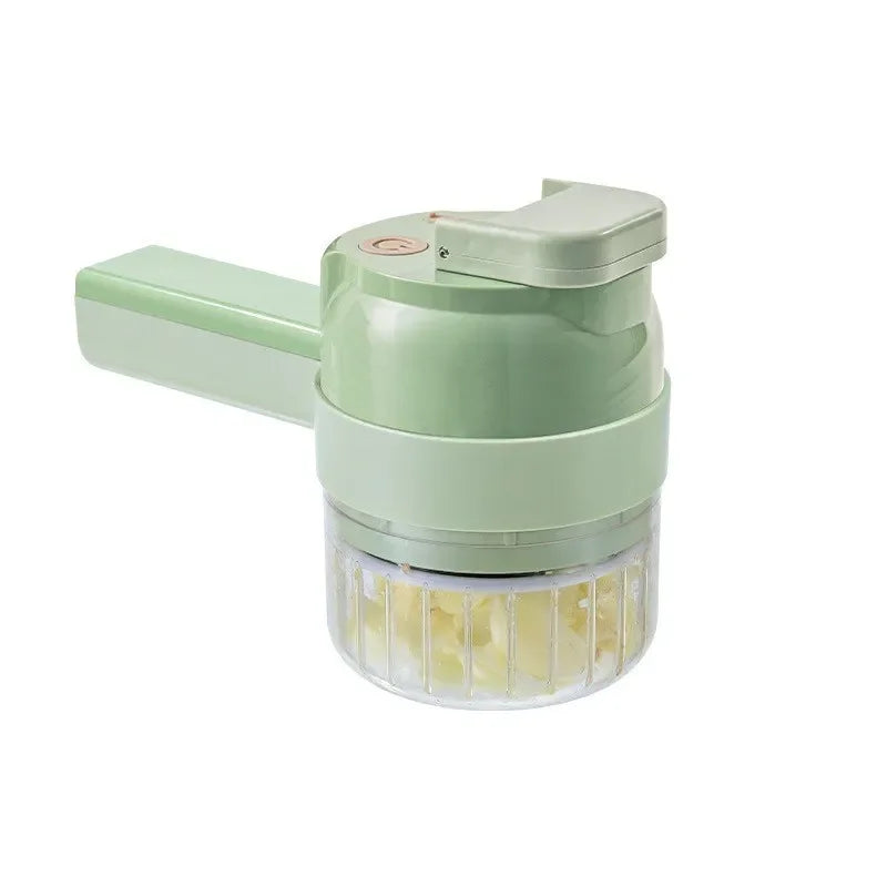 4In1 Electric Vegetable Cutter Set Handheld Wireless Electric Garlic Masher Food Chopper Meat Grinder Machine Food Peel Slice