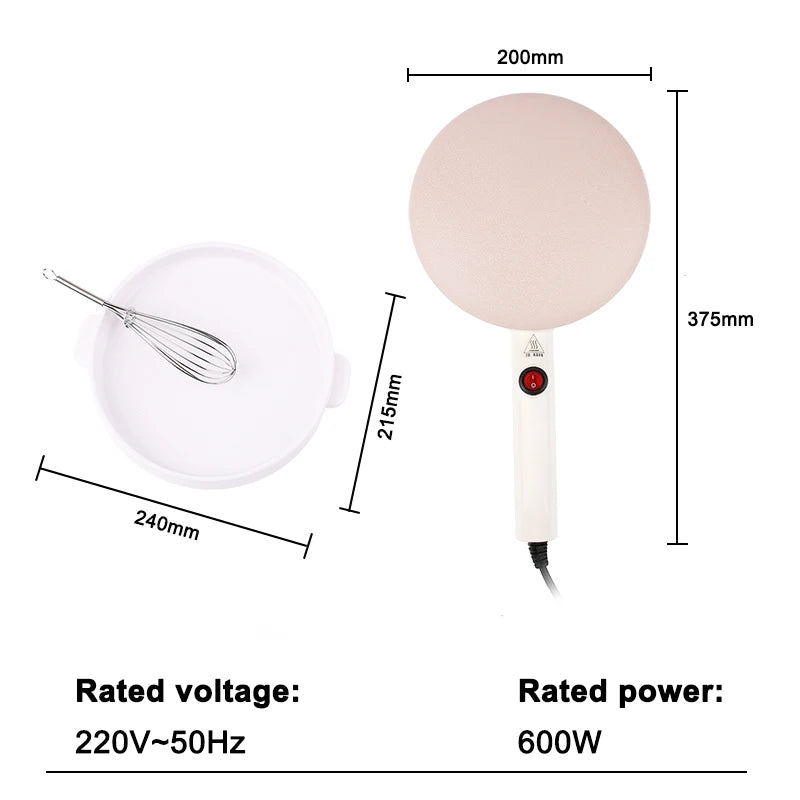 Mini Automatic Electric Crepe Maker Spring Cake Pie Cooker Non-Stick Pizza Griddle Pancake Pan Pot Baking Grill Cooking Plate EU
