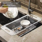 Kitchen Telescopic Drainage Rack, Vegetable Washing Basin, Drainage Basket, Household Filter Basket, Sink, Vegetable Basket