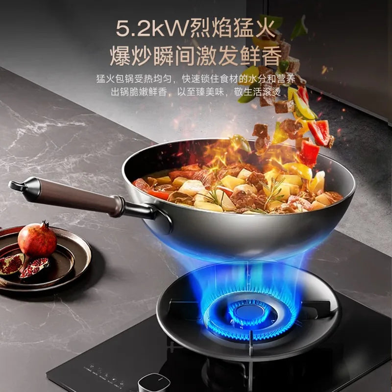 Single-Burner Household LPG Stove, Built-In Tabletop Dual-Use Flip-Top Magic Disc Stove Gas Stove