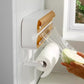 Wall Cling Film Dispenser Wrap Cutter Aluminum Film Foil Dispenser Wall Magnetic Stretch Roll Paper Shelf Kitchen Storage Tool