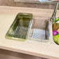 Kitchen Telescopic Drainage Rack, Vegetable Washing Basin, Drainage Basket, Household Filter Basket, Sink, Vegetable Basket