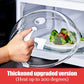 Microwave Splash Cover High Temperature Resistant Microwave Guard Lid Transparent Food Heating Cover with Steam Vent and Handle