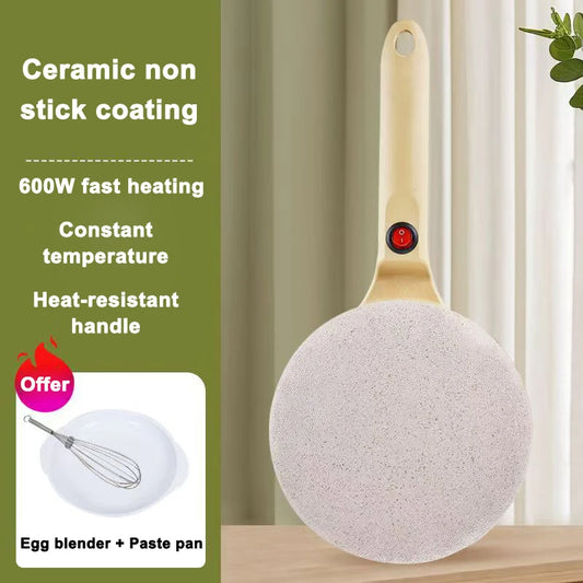 Mini Automatic Electric Crepe Maker Spring Cake Pie Cooker Non-Stick Pizza Griddle Pancake Pan Pot Baking Grill Cooking Plate EU