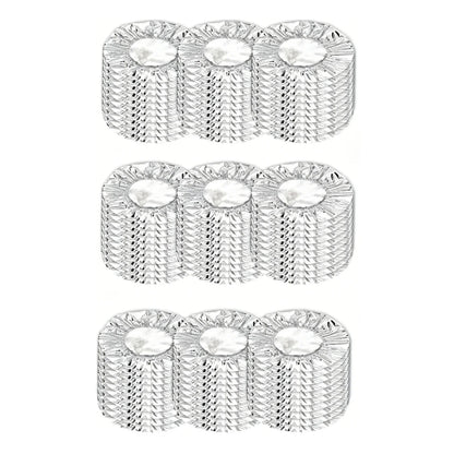 30/60/90PCS Aluminum Foil Food Covers Reusable Heat Retaining Covers Heat Shield Lids for Meal Prep Baking and Food Storage