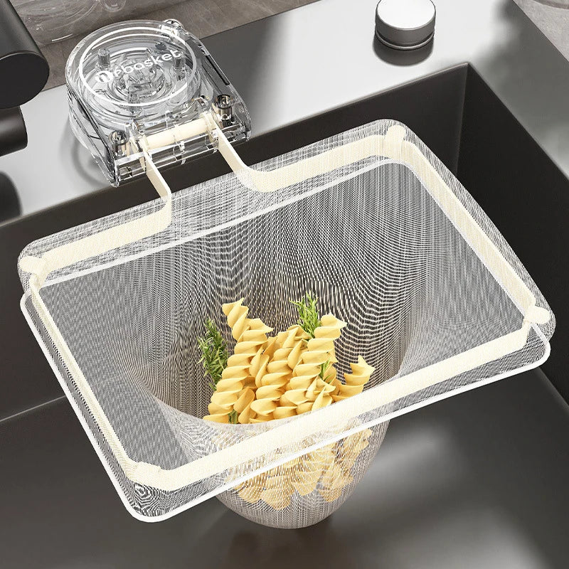 Kitchen Sink Filter Rack Suction Cup Iron Drain Filter Screen Household Strong Load-Bearing Foldable Upright