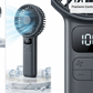 Turbo Handheld Fan with Cooling Pad – 13,000 RPM, 5200mAh
