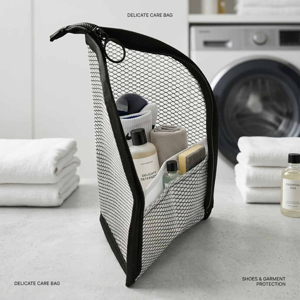 Standing Mesh Toiletry Bag – Portable Travel Cosmetic Organizer
