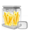 Food Chopper Cutter 4-In-1 Hand Fries Vegetable Cutter Fruit Chopper Cutter Portable Kitchen Tool with Storage Box