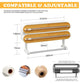Wall Cling Film Dispenser Wrap Cutter Aluminum Film Foil Dispenser Wall Magnetic Stretch Roll Paper Shelf Kitchen Storage Tool