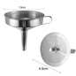 Stainless Steel Kitchen Sub-Packaging Funnel Oil Liquid Funnel with Strainer Small Metal Food Oil Filter for Bottle Kitchen Tool