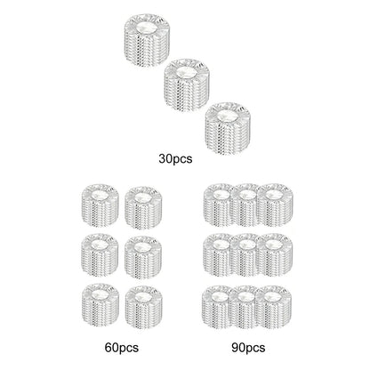 30/60/90PCS Aluminum Foil Food Covers Reusable Heat Retaining Covers Heat Shield Lids for Meal Prep Baking and Food Storage