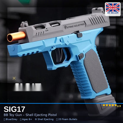 SIG17 BB Toy Gun Blue Grey Hero Shot – UK Seller SteadFast Store