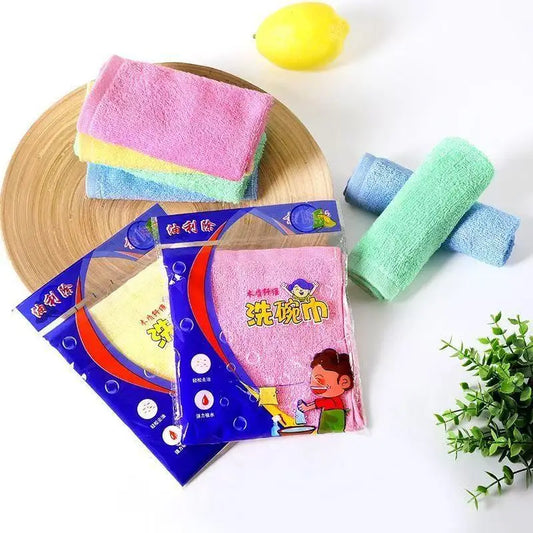 Non-Stick Oil Kitchen Towel Oil Removal Dishwashing Hand Towel Independent Packaging Bamboo Fiber Kitchen Oil Stain Removal