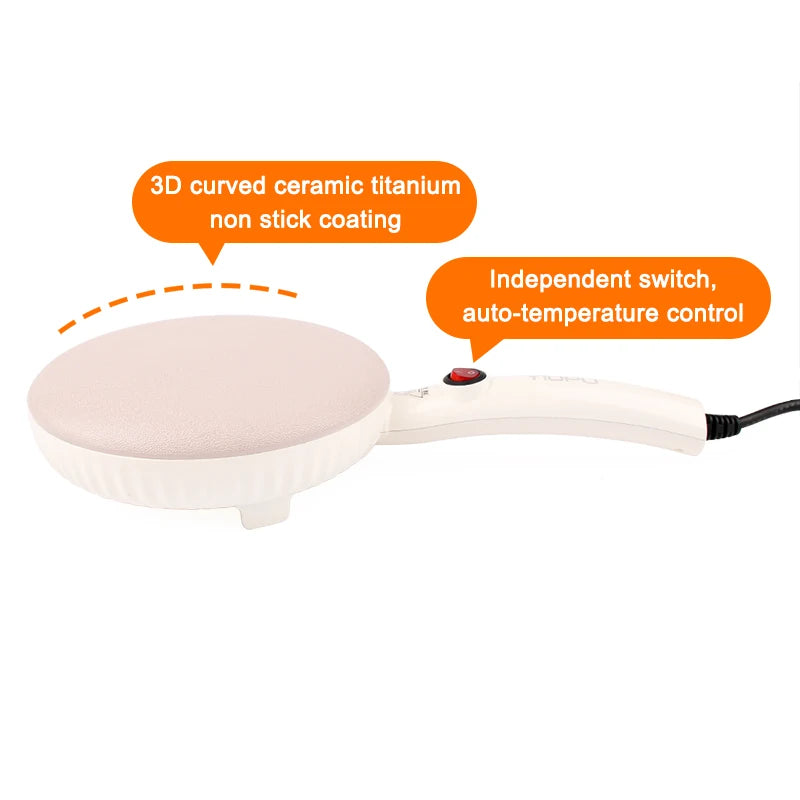 Mini Automatic Electric Crepe Maker Spring Cake Pie Cooker Non-Stick Pizza Griddle Pancake Pan Pot Baking Grill Cooking Plate EU