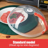 Microwave Splash Cover High Temperature Resistant Microwave Guard Lid Transparent Food Heating Cover with Steam Vent and Handle