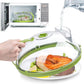 Microwave Splash Cover High Temperature Resistant Microwave Guard Lid Transparent Food Heating Cover with Steam Vent and Handle