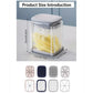 Food Chopper Cutter 4-In-1 Hand Fries Vegetable Cutter Fruit Chopper Cutter Portable Kitchen Tool with Storage Box