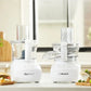 SAT 9-Cup Continuous Feed Food Processor with Fine and Medium Reversible Shredding and Slicing Disc, Universal Blade, Household