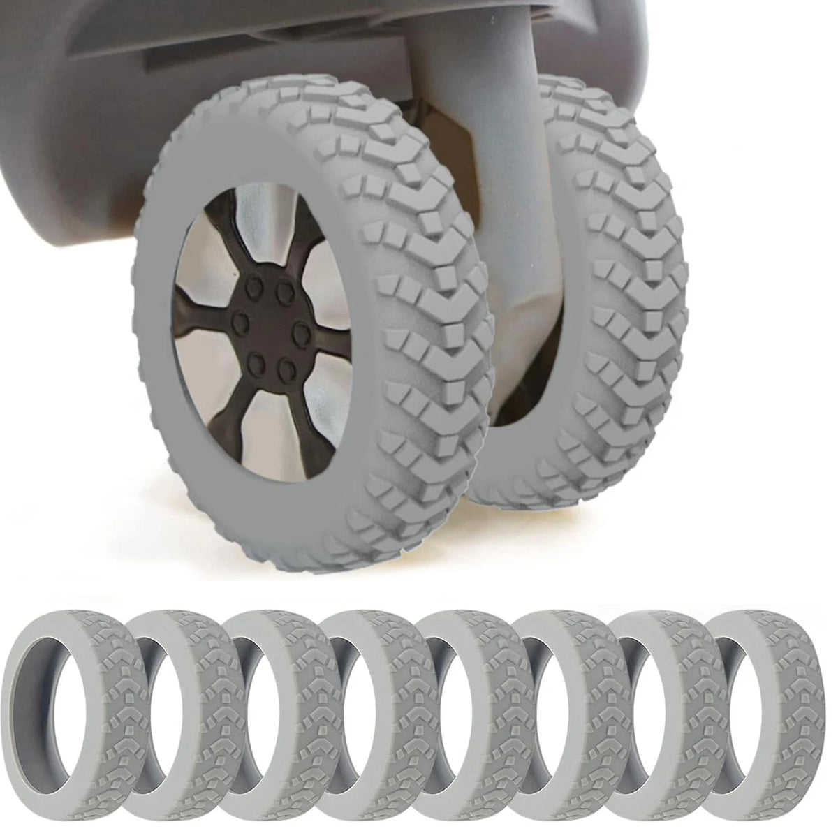1/24Pcs Thicken Texture Silicone Wheels Protector for Luggage Reduce Noise Travel Luggage Wheels Cover Luggage Accessories