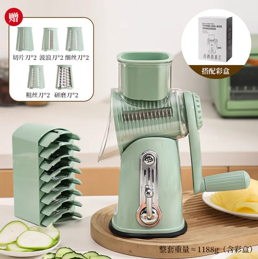 Multi-Functional Manual Vegetable Slicer Shredder Cutter for Potatoes Radishes Carrots Cabbage Zucchini for Home Kitchen