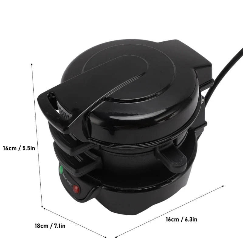 3 in 1 Breakfast Maker Hamburger Sandwich Steak Cooker for Home Automatic Temperature Control Dishwasher Safe Black