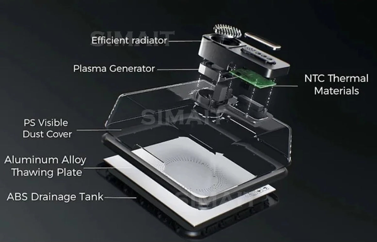 Type-C Fast Charging Defrost Box Quick Thaw Machine Frozen Meat Beef Seafood Rapid Defrosting Plate Kitchen Food Thawing Tool