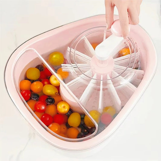 Easy-To-Use Plastic Kitchen Efficient Cleaning Washing Vegetables Manual Fruit Cleaning Tool Brush
