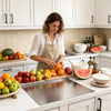 Steel Cutting Board with Counter Lip Stainless Steel Large Non-Slip Chopping Tool Countertop Cutting Board for Raw Cooked Bread
