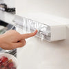 Wall Cling Film Dispenser Wrap Cutter Aluminum Film Foil Dispenser Wall Magnetic Stretch Roll Paper Shelf Kitchen Storage Tool