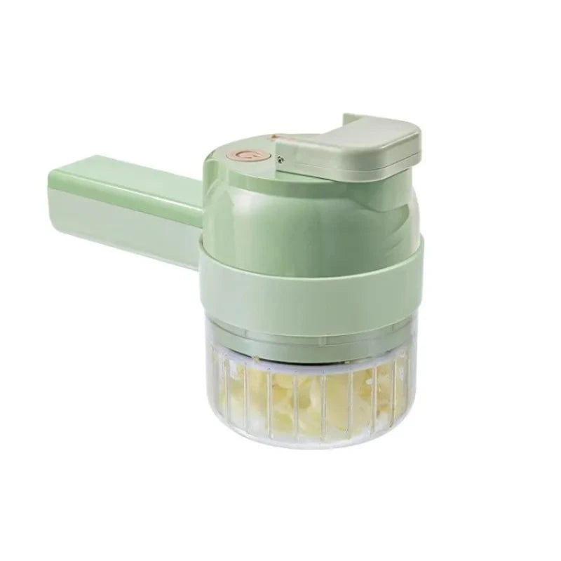 4 in 1 Electric Vegetable Cutter Food Peel Slicer Handheld Wireless Garlic Masher Food Chopper Meat Grinder Home Kitchen Mincer