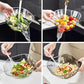 Multi-Functional Drain Basket, Wet/Dry Separation Sink Colander with No-Slip Design, Fruit Cleaning Bowl with Strainer Container