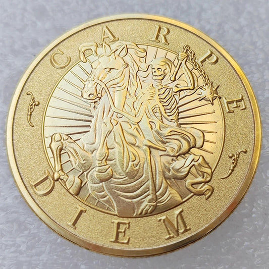 The "Memento Mori" Luxury Challenge Coin – Premium Carpe Diem EDC Token